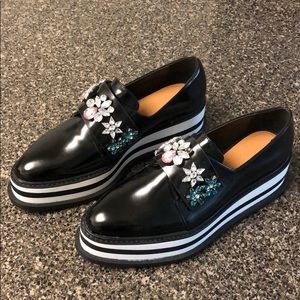 Zara embellished platform sneakers